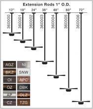  360002OLZ - Fan Down Rod 24 Inch