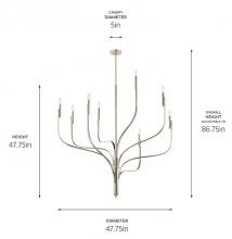  52675PN - Chandelier 8Lt