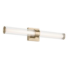  55196CPZLED - Laurene 26.5" Linear Bath Bar Medium LED with Clear Fluted Glass in Champagne Bronze