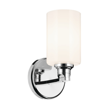  55224CH - Gioe 9.5" 1-Light Wall Sconce with Opal Glass in Chrome