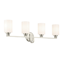  55227NI - Gioe 32.25" 4-Light Vanity Light with Opal Glass in Brushed Nickel