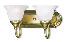  1002-01 - 2 Light Antique Brass Bath Light