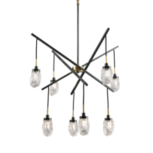  KCH1106A-8 - Avola 8 - Light Ice - Drop Abstract Chandelier