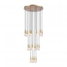  KCH3204R-20BS - Montauk Multi - Light Chandelier In Burnished Brass Finish