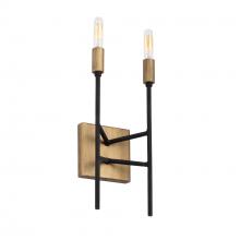  314W02HGCB - Bodie 2-Lt ADA Sconce - Havana Gold/Carbon