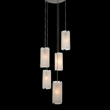 Hammerton CHB0044-03-NB-SG-C01-E2 - Textured Glass Round 3pc Multi-Pendant
