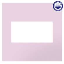  AWP2GRA - adorne® Rosa Two-Gang Screwless Wall Plate with Microban®