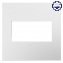  AWP2GWH4 - adorne® Gloss White Two-Gang Screwless Wall Plate with Microban®