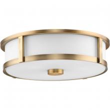  P350281-163 - Gilliam Collection Three-Light Vintage Brass New Traditional Flush Mount