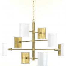  P400192-160 - POINT DUMEÂ® byJeffrey Alan Marks for Progress Lighting Wandermere Collection Brushed Brass Eight-Li