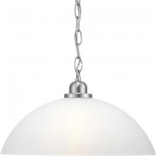  P500149-009 - Classic Dome Collection One-Light Brushed Nickel Transitional Pendant