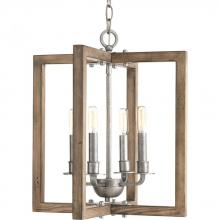  P4760-141 - Turnbury Collection Four-Light Galvanized Finish Coastal Chandelier Light