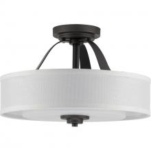  P350098-143 - Kene Collection Graphite Two-Light Semi-Flush Convertible