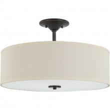 Progress P350168-020 - Inspire Collection Antique Bronze Three-Light 18" Semi-Flush Mount