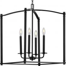  P500240-031 - Winslett Collection Black Four-Light Foyer