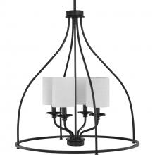  P500285-031 - Bonita Collection Four-Light Black Foyer Chandelier