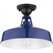  P550070-091 - Cedar Springs Collection Navy One-Light Farmhouse Semi-Flush Mount