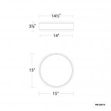  FM-20515-40-WT/AB - Salvo Flush Mount Light