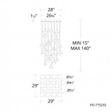  PD-77525S-BC - Cyllindra Chandelier Light