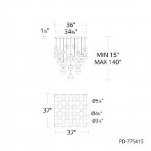  PD-77541S-BC - Cyllindra Chandelier Light