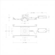  R3BRD-FCS-WT - Ocular 3.0 5CCT Round Donwlight Trim and Remodel Housing with New Construction Frame-In Kit and Dr