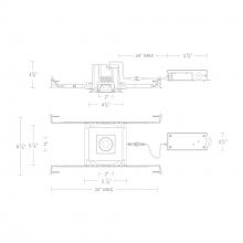  R3BSA-NCS-BN - Ocular 3.0 5CCT Square Adjustable Trim and Remodel Housing with New Construction Frame-In Kit and