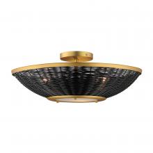  14460BRNAB - Rattan-Wall Sconce