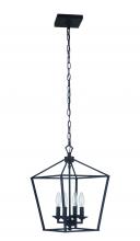  52934-FB - Flynt 4 Light Small Foyer in Flat Black