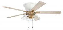  IST52WSB5 - 52" Insight White/SB Finish, White/Washed Oak Blades, Integrated Light kit Included