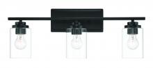  20425FB3 - Clark 3 Light Vanity in Flat Black