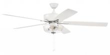  S101WPLN5-60WWOK - 60" Super Pro 101 in White/Polished Nickel w/ White/Washed Oak Blades