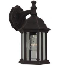  Z294-RT - Hex Style Cast 1 Light Medium Outdoor Wall Lantern in Rust