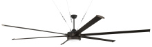 Craftmade PRT120ESP6 - 120" Ceiling Fan w/Blades & LED Light Kit, Damp Rated