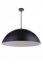  P1001FB-LED - 34.75” Diameter Sculptural Statement Dome Pendant in Flat Black