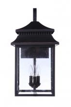  ZA3134-TB - Crossbend 3 Light Extra Large Outdoor Wall Lantern in Textured Black