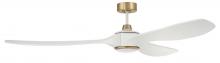  EVY72WSB3 - 72" Envy in White/Satin Brass w/ White Blades