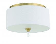  58282-SB - Fortuna 2 Light Flushmount in Satin Brass