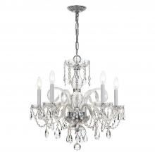  1005-CH-CL-S - Traditional Crystal 5 Light Swarovski Strass Crystal Polished Chrome Chandelier