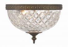  117-10-EB - Crystorama 2 Light English Bronze Crystal Flush Mount