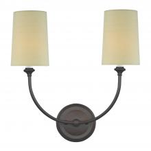  2242-DB - Libby Langdon Sylvan 2 Light Dark Bronze Sconce