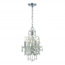  3224-CH-CL-S - Imperial 4 Light Swarovski Strass Crystal Polished Chrome Mini Chandelier