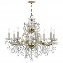  4408-GD-CL-SAQ - Maria Theresa 9 Light Spectra Crystal Gold Chandelier