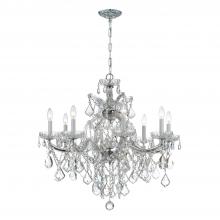  4409-CH-CL-S - Maria Theresa 9 Light Swarovski Strass Crystal Polished Chrome Chandelier