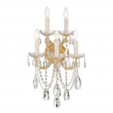  4425-GD-CL-SAQ - Maria Theresa 5 Light Spectra Crystal Gold Sconce