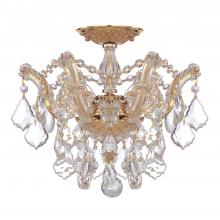  4430-GD-CL-SAQ - Maria Theresa 3 Light Spectra Crystal Gold Semi Flush Mount