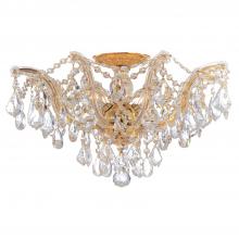  4437-GD-CL-MWP - Maria Theresa 5 Light Hand Cut Crystal Gold Semi Flush Mount