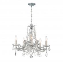  4476-CH-CL-S - Maria Theresa 5 Light Swarovski Strass Crystal Polished Chrome Chandelier