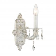  5021-AW-CL-SAQ - Paris Market 1 Light Spectra Crystal Antique White Sconce