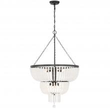  610-MK - Rylee 8 Light Matte Black Chandelier