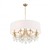 Crystorama 6628-VG-CL-MWP - Othello 8 Light Vibrant Gold Chandelier